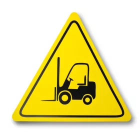   AVERTISMENT! TRAFIC CU STIVUITOARE!' TRIANGLE YELLOW 500mm