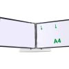Tablă de prezentare A4, neagră, mincinoasă, cu partea superioară deschisă