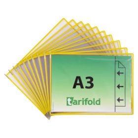   Tablă de prezentare A3, galben, orizontal, deschis la exterior