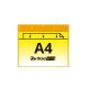 Pungă de identificare, disponibil la, A4 peisaj, galben - 10 bucată