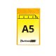 Pungă de identificare, A4, portret, magnetic, galben, 350µ, 10 bucată