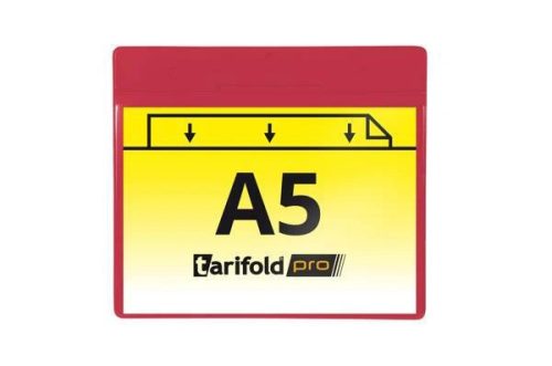 Pungă de identificare, A5, peisaj, magnetic, roșu, 350µ, 10 bucată