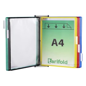   Set de suporturi magnetice de perete, metal, A4, 10 panouri mixte de afișaj