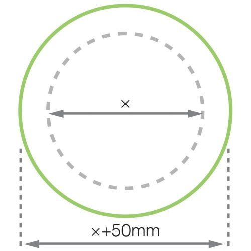 GEToolbox® Punct Formă 'ExtraLife' Peliculă Protejată 75 mm