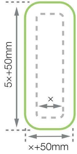 GEToolbox® I Formă 'ExtraLife' Peliculă Protejată 75 mm