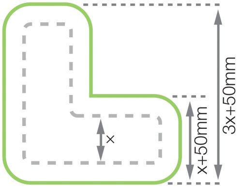 GEToolbox® Lungă L Formă 'ExtraLife' Peliculă Protejată 75 mm