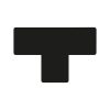 GEToolbox® T Formă Masiv 75 mm NEGRU