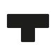 GEToolbox® T Formă Masiv 75 mm NEGRU
