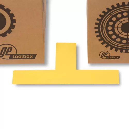 GEToolbox® Hosszú T Alakú Flexibilis padlójelölés 75 mm TRAFFIC SÁRGA RAL1023