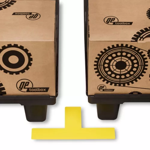 GEToolbox® Hosszú T Alakú Flexibilis padlójelölés 75 mm TRAFFIC SÁRGA RAL1023