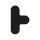 GEToolbox® Forma T flexibil rotunjit rotunjit 90 mm NEGRU