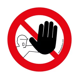   ACCESUL PERSOANELOR NEAUTORIZATE ESTE INTERZIS!' SEMNUL DE PARDOSEALĂ 300 mm