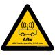 VEHICUL AGV ÎN ZONĂ!' SEMNUL DE PARDOSEALĂ 