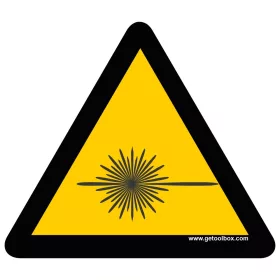   PERICOLUL FASCICULULUI LASER' SEMNUL DE PARDOSEALĂ 300 mm