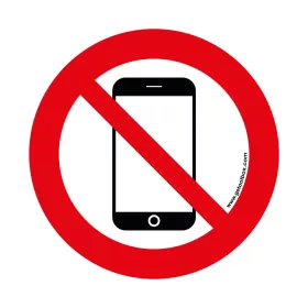   UTILIZAREA TELEFONULUI ESTE INTERZISĂ!' SEMNUL DE PARDOSEALĂ 500 mm