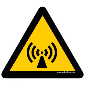   AVERTISMENT! RADIAȚII IONIZANTE' SEMNUL DE PARDOSEALĂ 500 mm