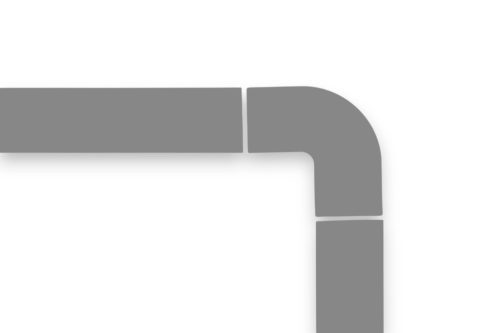 GEToolbox® colț de bandă pentru benzi GET 75 mm GREY