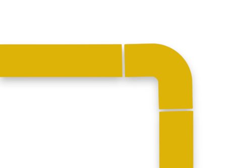 GEToolbox® Sarokelem GET padlójelölő szalaghoz 50 mm TRAFFIC SÁRGA