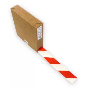   GEToolbox® Bandă de marcare a pardoselii 75mm x 50m ROȘU-ALB