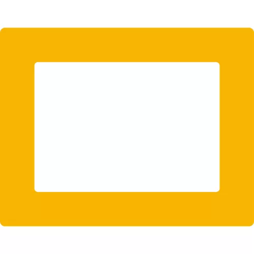 GEToolbox® Fereastră de etichetare pentru marcare podea "Plus" A4 TRAFFIC GALBEN RAL1023
