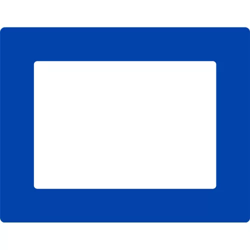 GEToolbox® Fereastră de etichetare pentru marcare podea "Plus" A4 SIGNAL ALBASTRU RAL 5005