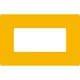 GEToolbox® Fereastră de etichetare pentru marcare podea "Plus" 1/3 A4 TRAFFIC GALBEN RAL1023