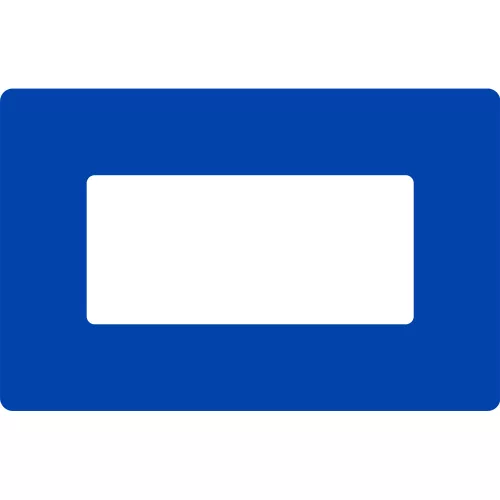 GEToolbox® Fereastră de etichetare pentru marcare podea "Plus" 1/3 A4 SIGNAL ALBASTRU RAL 5005
