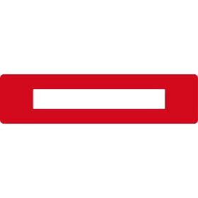   Fereastră de etichetare pentru marcare podea PLUS 75MM x 300MM ROȘU GEToolbox® 