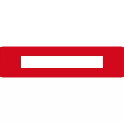 Fereastră de etichetare pentru marcare podea PLUS 75MM x 300MM ROȘU GEToolbox® 