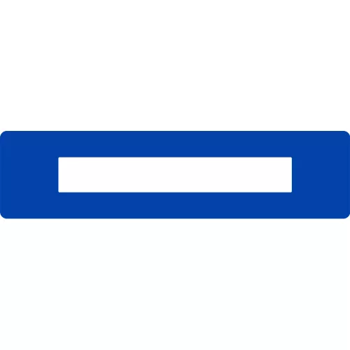 Fereastră de etichetare pentru marcare podea PLUS 75MM x 300MM SIGNAL ALBASTRU RAL 5005 GEToolbox® 