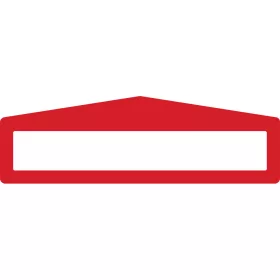   Fereastră de etichetare pentru marcare podea PLUS ARROW 45 x 300MM ROȘU GEToolbox® 