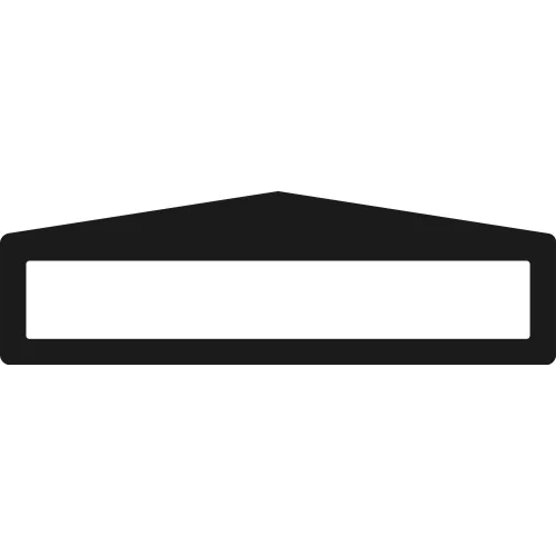 Fereastră de etichetare pentru marcare podea PLUS ARROW 45 x 300MM NEGRU GEToolbox® 