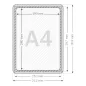 GEToolbox® Rama de mesaje A4 TRANSPARENT