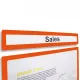 GEToolbox® Antet pentru suportul de documente "LITE" A4 portret ORANGE