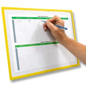   GEToolbox® "Lite" suport de documente decupat A4 GALBEN