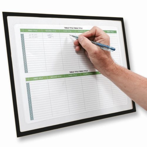 GEToolbox® "Lite" suport de documente decupat A4 NEGRU