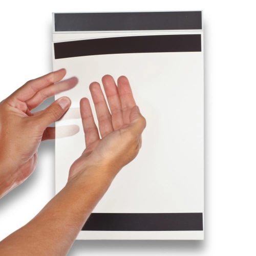 "QUICK CHANGE" suport magnetic de documente cu suprafață de șters A3 Portret GALBEN